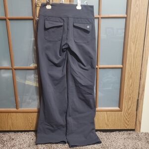 Athleta Dark Gray Wide-Leg Track Pants